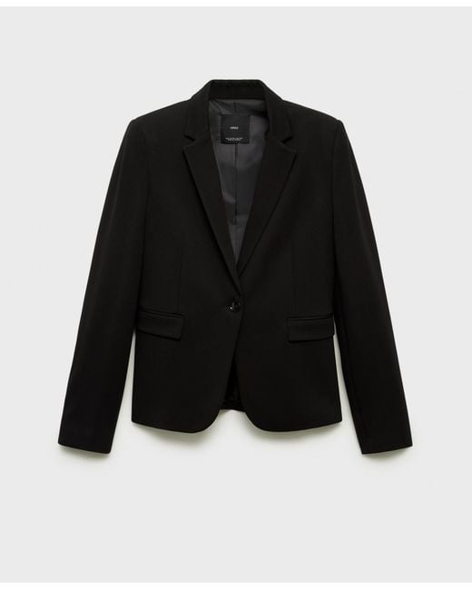 Mango Black Pocketed Suit Jacket