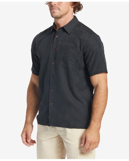 Quiksilver Blue Manele Bay Short Sleeves Shirt for men