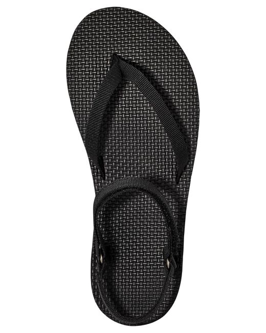 Teva Black Flatform Slim Sandals