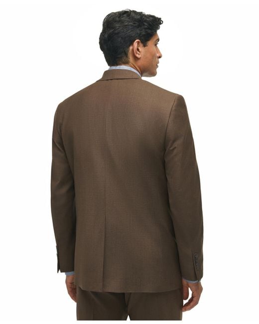 Brooks Brothers Brown Classic-fit Wool-blend Suit Jacket for men