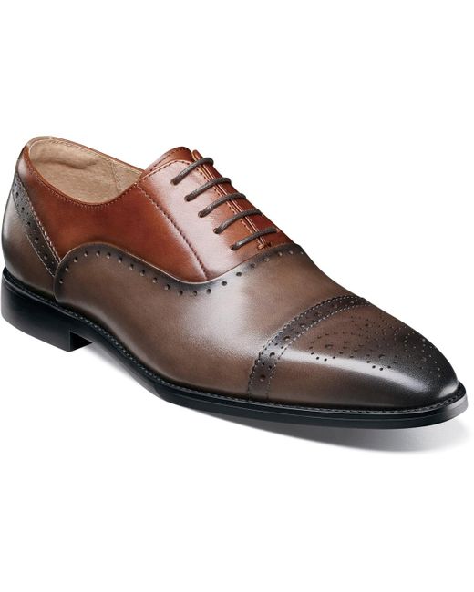 Stacy Adams Uomo Waltham Oxford Cap Toe - Scarpe Eleganti In Pelle Con Lacci, Colore Nero, Taglia 7.5 US - 2