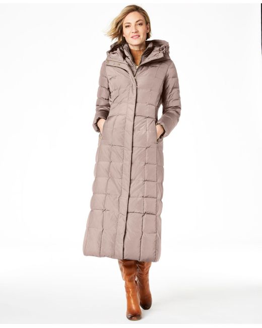 cole haan signature hooded down maxi puffer coat