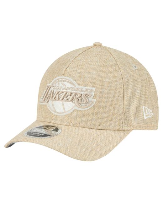 KTZ Natural Los Angeles Lakers Injection Woven A-frame 9forty Adjustable Hat for men