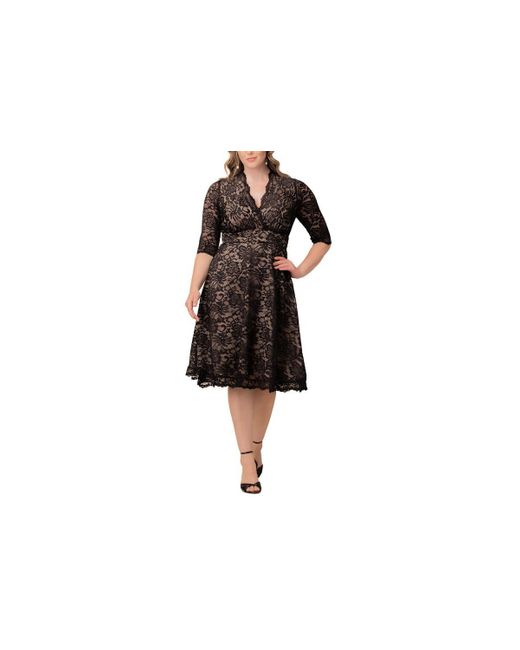kiyonna plus size mademoiselle lace cocktail dress reviews Women's Black day or evening Mademoiselle Lace Cocktail Dress The