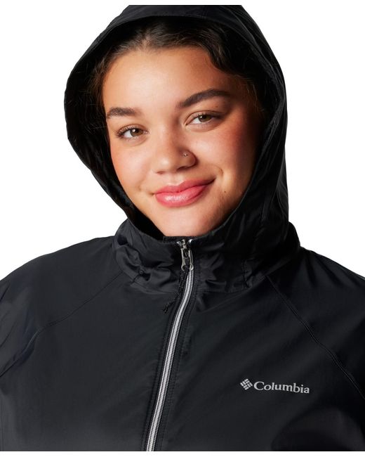 Columbia Black Plus Size Switchback Lined Long Zipper Jacket