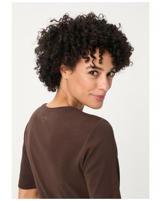 Olsen Brown Solid T-shirt