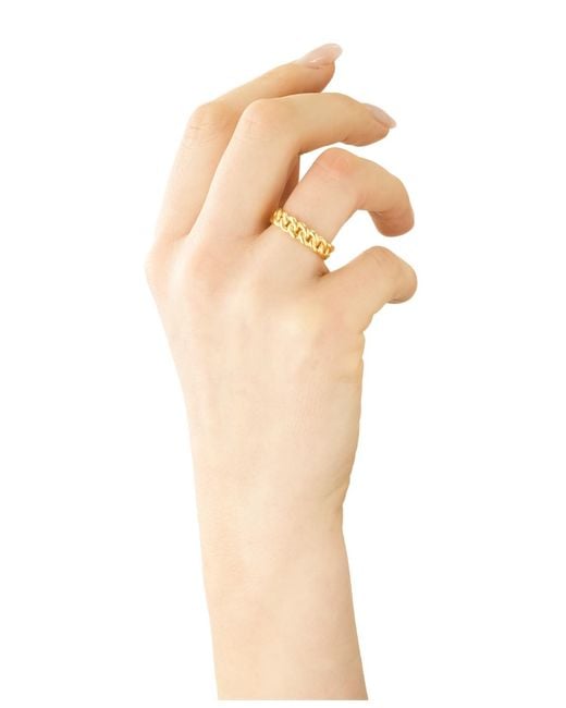 Audrey by Aurate Metallic Chain Link Statement Ring