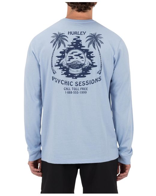 Hurley Blue H2o-dri Psychic Session Long-sleeve T-shirt for men