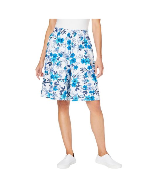 Woman Within Blue Within Split Skirt