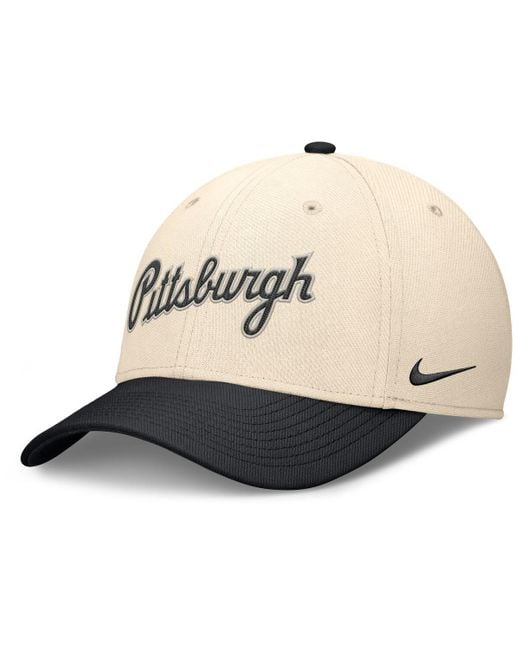 Nike Natural/black Pittsburgh Pirates Statement Rise Performance Flex Hat for men