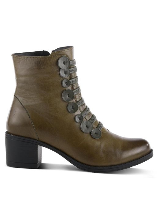 Spring Step Brown Garibaldi Leather Mid Boot
