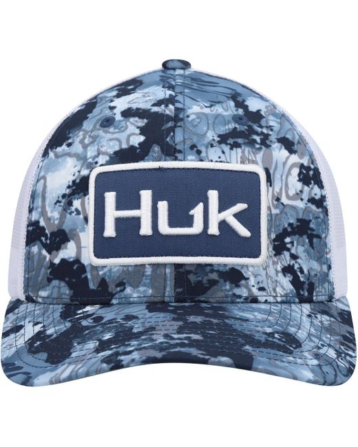 HUK Blue Tide Change Trucker Snapback Hat for men