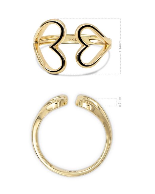DEVATA Metallic Couple Heart Ring