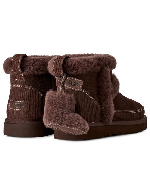 Ugg Brown Classic Mini Heritage Round Toe Booties