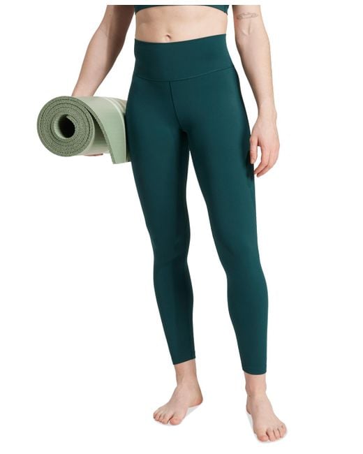 Adidas Green All Me High-waist Pull-on 7/8 leggings