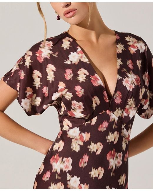 Astr Multicolor Talyha Short-sleeve A-line Dress