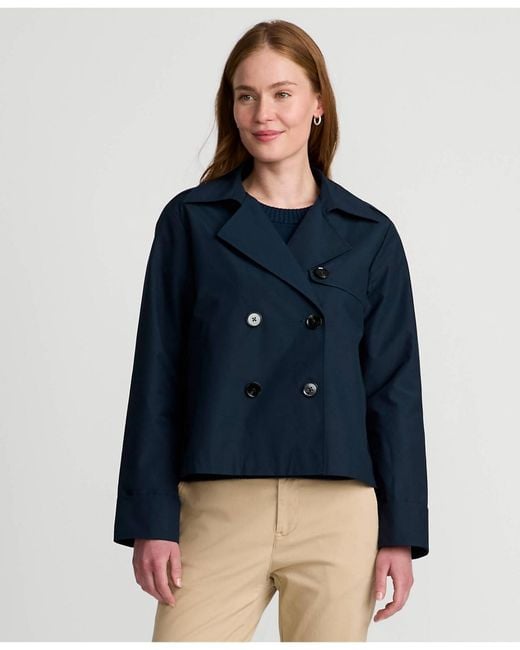 Lands' End Blue Trench Jacket