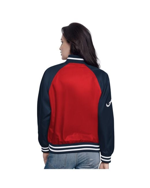 Starter  Red/navy Atlanta Braves Home Run Full-snap Varsity Jacket
