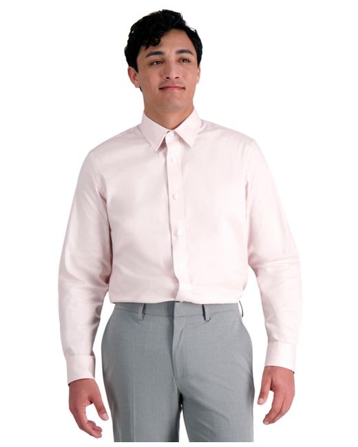 Haggar White Premium Comfort Slim Fit Dress Shirt for men