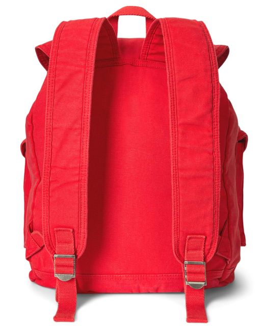 Polo Ralph Lauren Red Flap-top Canvas Backpack for men