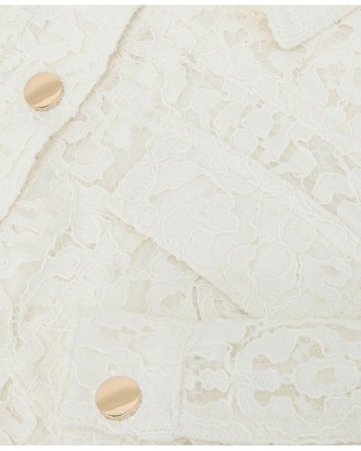 Reiss White Collared Lace Press-stud Jacket