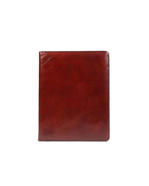 Bosca Red Leather Wallets / Accessories Zip Around Pad Cover for men