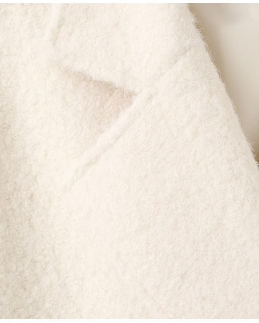 Mango Natural Lapels Boucle Coat
