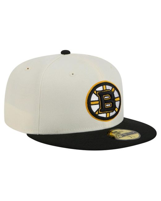 KTZ Metallic Boston Bruins Chrome Two-toned 59fifty Fitted Hat for men