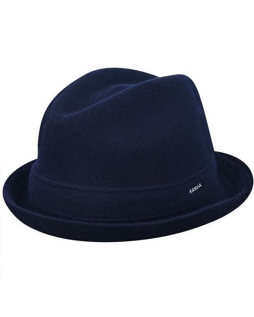 Kangol Blue Wool Player Fedora for men