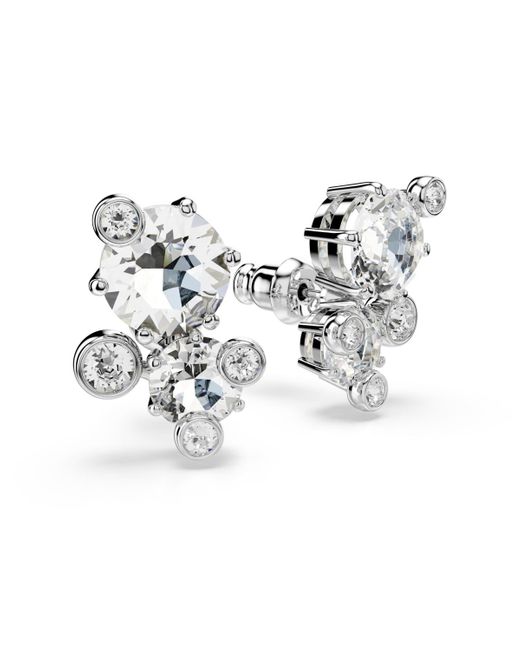 Swarovski Metallic Constella Rhodium Plated Stud Earrings