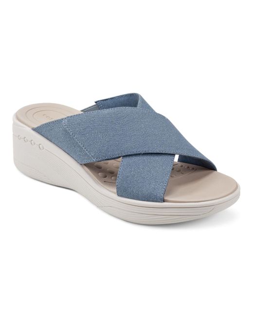 Easy Spirit Blue Bindie Slip-on Open Toe Casual Sandals