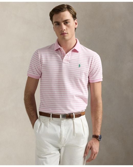 Polo Ralph Lauren Men's Classic-fit Striped Mesh Polo Shirt