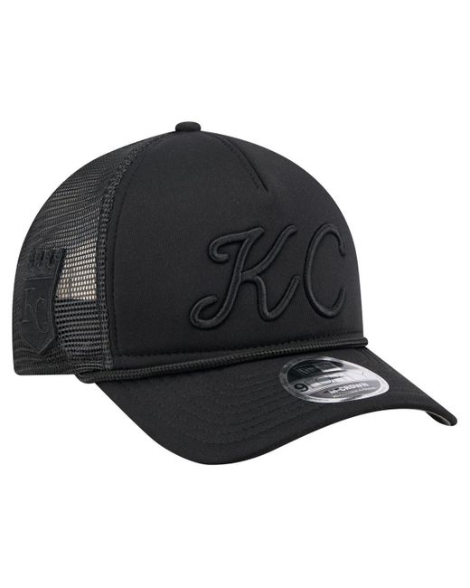 KTZ Gray Kansas City Royals City Initial 9forty A-frame M-crown Adjustable Trucker Hat for men