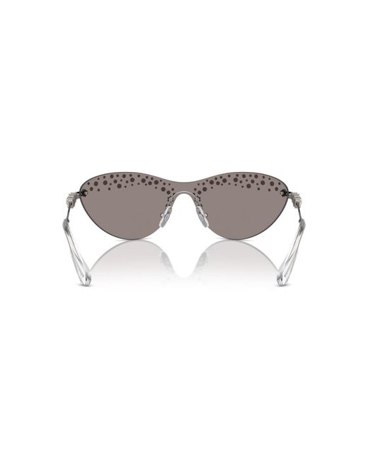 Swarovski White Geometric Crystal Embellished Sunglasses