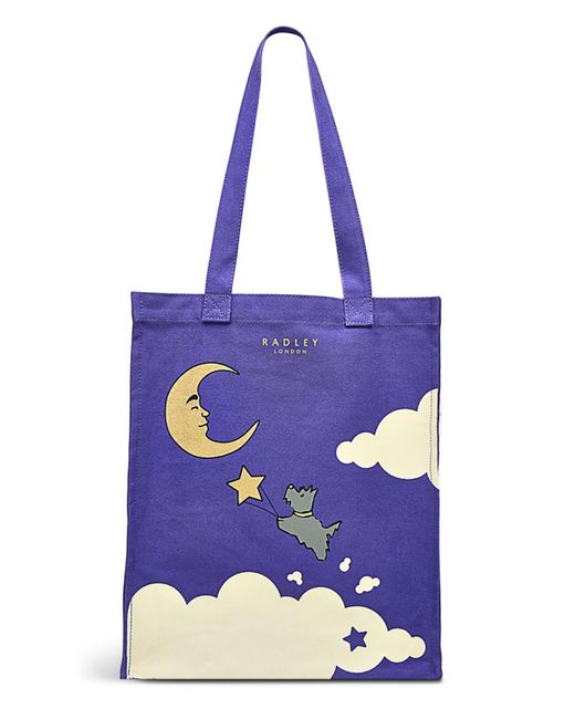 Radley Purple Shoot For The Moon Medium Leather Open Top Tote