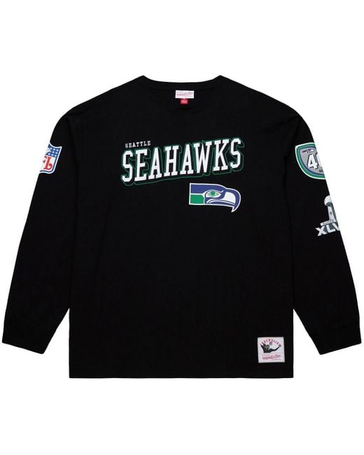 Mitchell Ness Men's Black Seattle Seahawks Training Camp Vintage