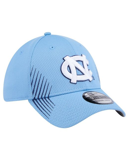 KTZ Carolina Blue North Carolina Tar Heels Active Slash Sides 39thirty Flex Hat for men