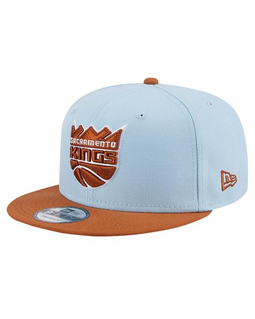 KTZ Blue /brown Sacramento Kings 2-tone Color Pack 9fifty Snapback Hat for men