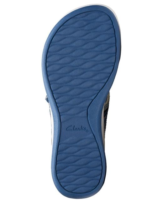 Clarks Blue Cloudsteppers Arla Wave Sandals