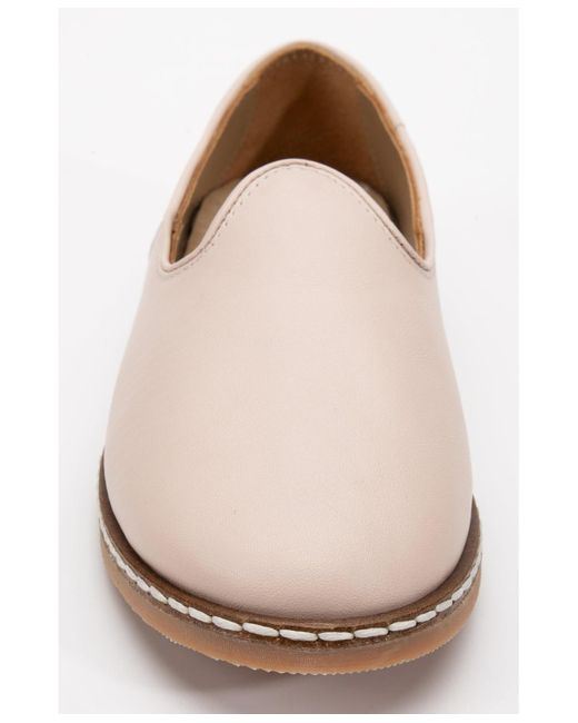 Epilogue Shoes Pink Dalya Leather Slip On Flats ()