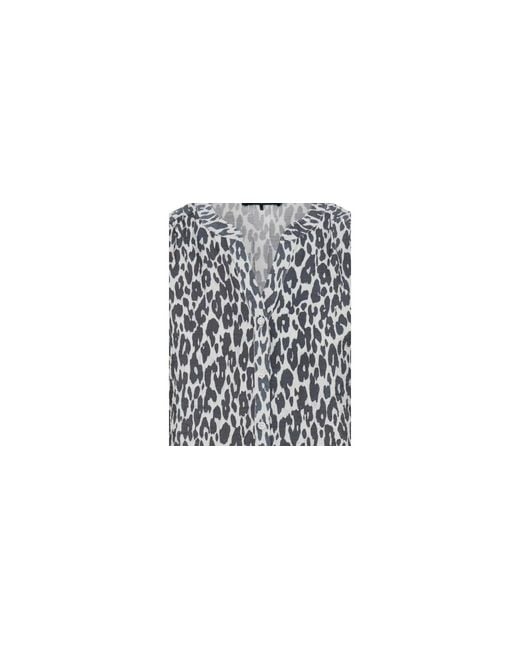 Olsen Gray Leopard Tunic Shirt