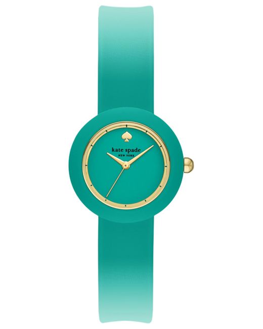 Kate Spade Green Mini Park Row Silicone Watch 28mm