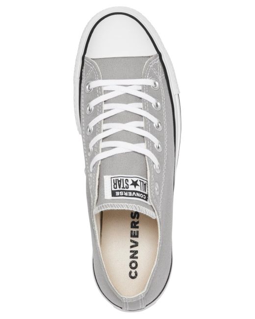 Converse White Chuck Taylor All Star Lift Ox Low Top Platform Casual Sneakers From Finish Line