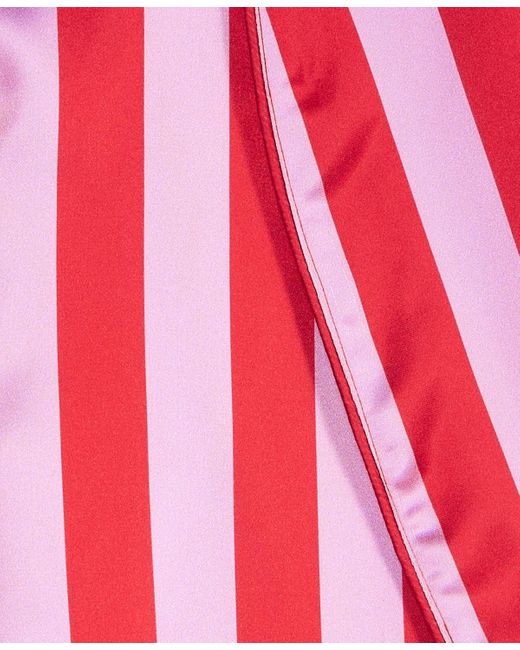 Macy's Pink Flower Show Striped Midi Length Robe