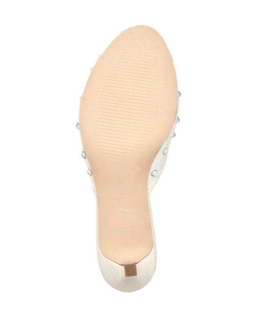 French Connection White Rochelle Mesh Kitten Heel