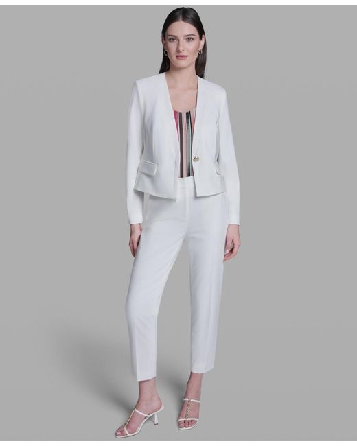 BCBGMAXAZRIA Gray Single-button Front Jacket