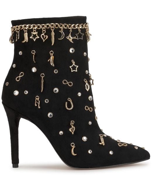 Jessica Simpson Black Anniversary Collection Lupire Stiletto Charm Dress Booties