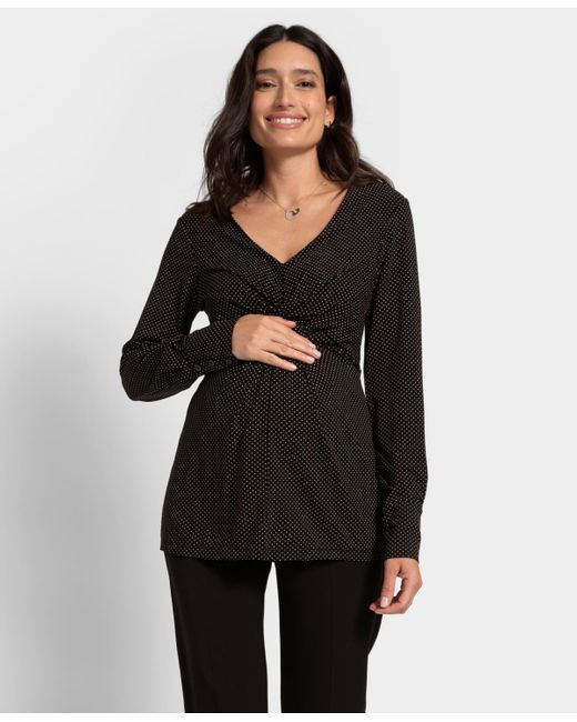 Seraphine Black Twist Front Top