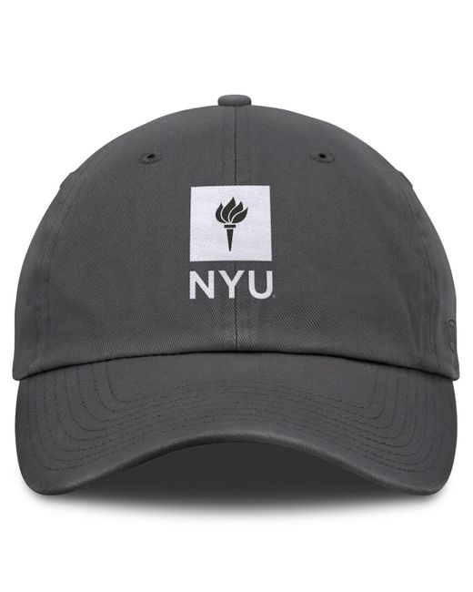 Top Of The World Black Nyu Violets Team Logo Washed Adjustable Hat for men