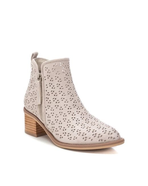Xti Brown Suede Ankle Booties By